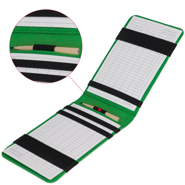 WhiteLeatherShieldScorecard_YardageBookHolder Craftsman golf