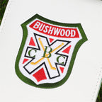 Custom White Leather Shield Scorecard & Yardage Book Holder-CraftsmanGolf