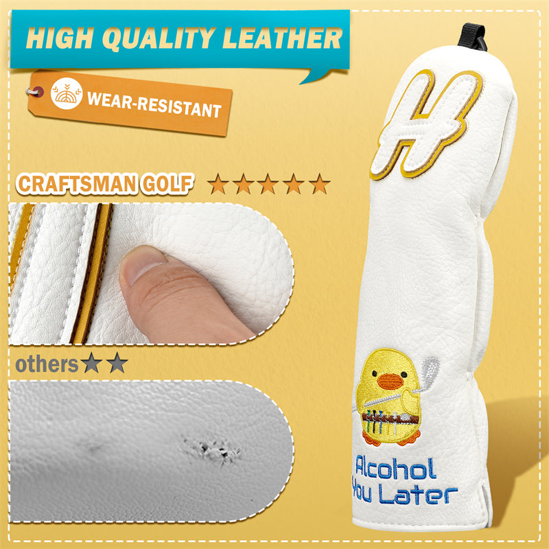 Alcohol You Later Golf Head Covers Set (Driver+Fariway+Hybrid)