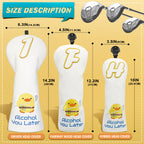 Alcohol You Later Golf Club Head Covers Set (Driver+Fariway+Hybrid)