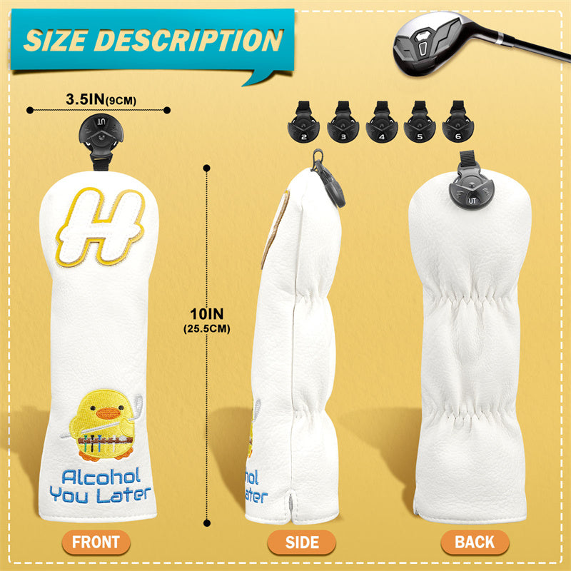 Alcohol You Later Golf Head Covers Set (Driver+Fariway+Hybrid)