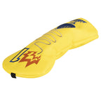 Yellow Leather Bombs Golf Club Driver Head Cover
