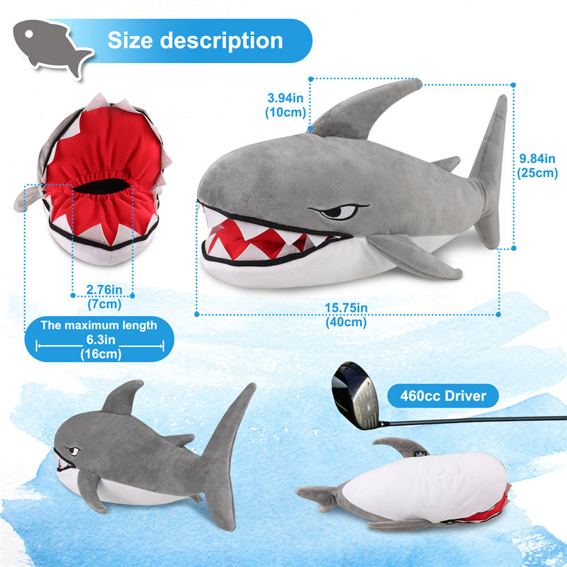 Grey Shark Golf Driver Head Cover-Craftsman golf