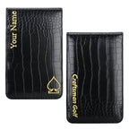 Personalized Crocodile Pattern Leather Scorecard & Yardage Book Holder - CraftsmanGolf