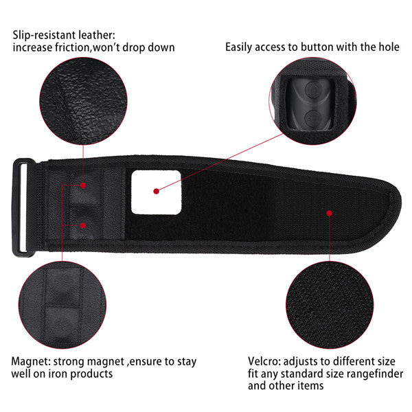 Black Oxford Rangefinder Strap - CraftsmanGolf