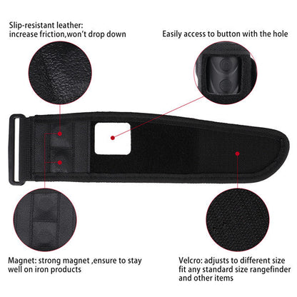 Black Oxford Rangefinder Strap - CraftsmanGolf