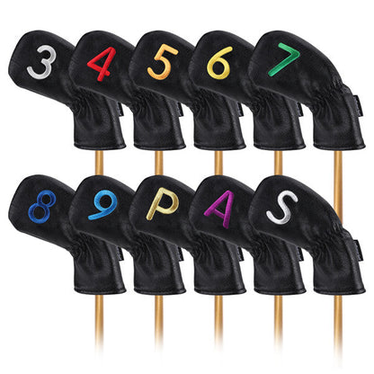 Both Sides Colorful Number Elastic Iron Headcovers Set - CraftsmanGolf