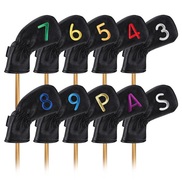 Both Sides Colorful Number Elastic Iron Headcovers Set - CraftsmanGolf