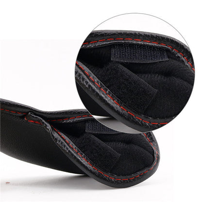 Embossed Number Black Leather Iron Cover Set - CraftsmanGolf