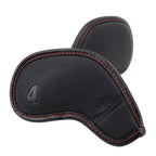 Embossed Number Black Leather Iron Cover Set - CraftsmanGolf