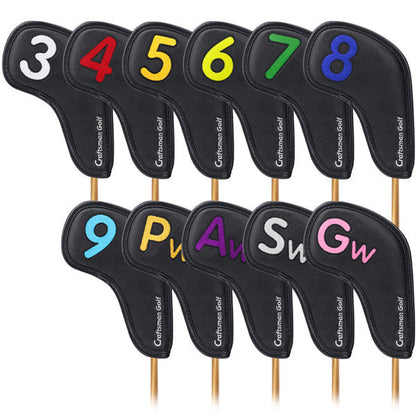 Large Colorful Number Extended Version Iron Headcovers Set - CraftsmanGolf