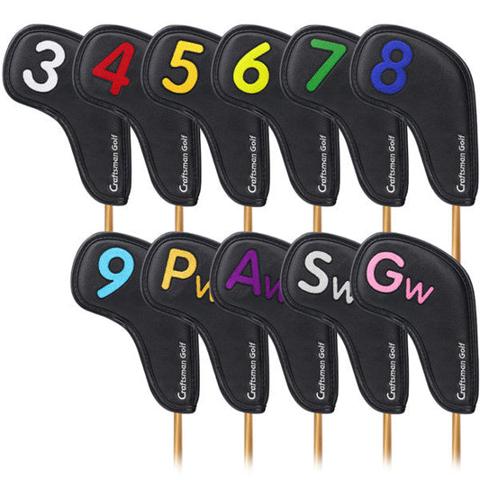 Large Colorful Number Extended Version Iron Headcovers Set - CraftsmanGolf