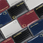 Personalized Crocodile Pattern Leather Scorecard & Yardage Book Holder - CraftsmanGolf