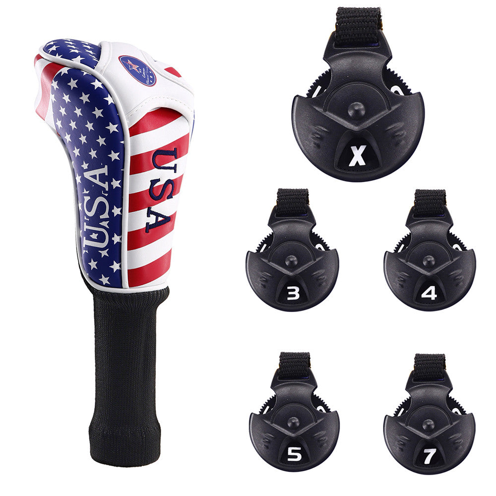 USA Flag Long Neck Sock Golf Head Cover - CraftsmanGolf