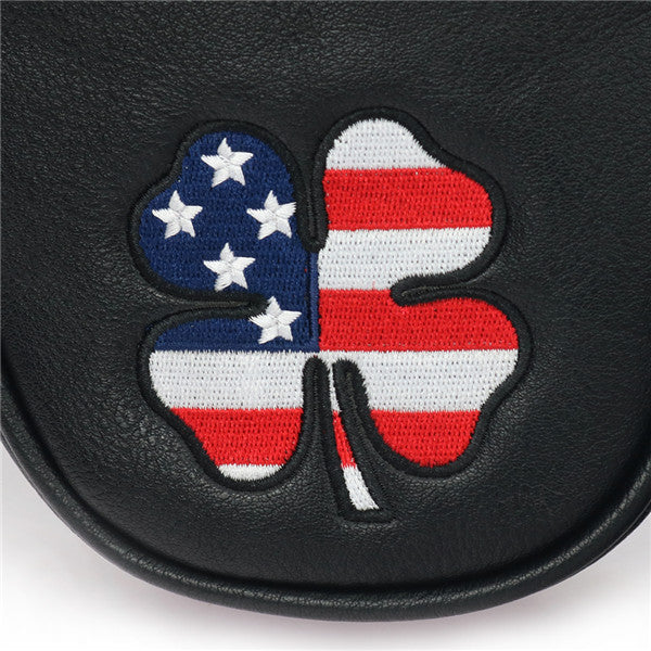 USA Flag Lucky Clover Mallet Putter Headcover - CraftsmanGolf