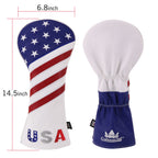 USA Red&Blue&White Golf Head Covers - CraftsmanGolf