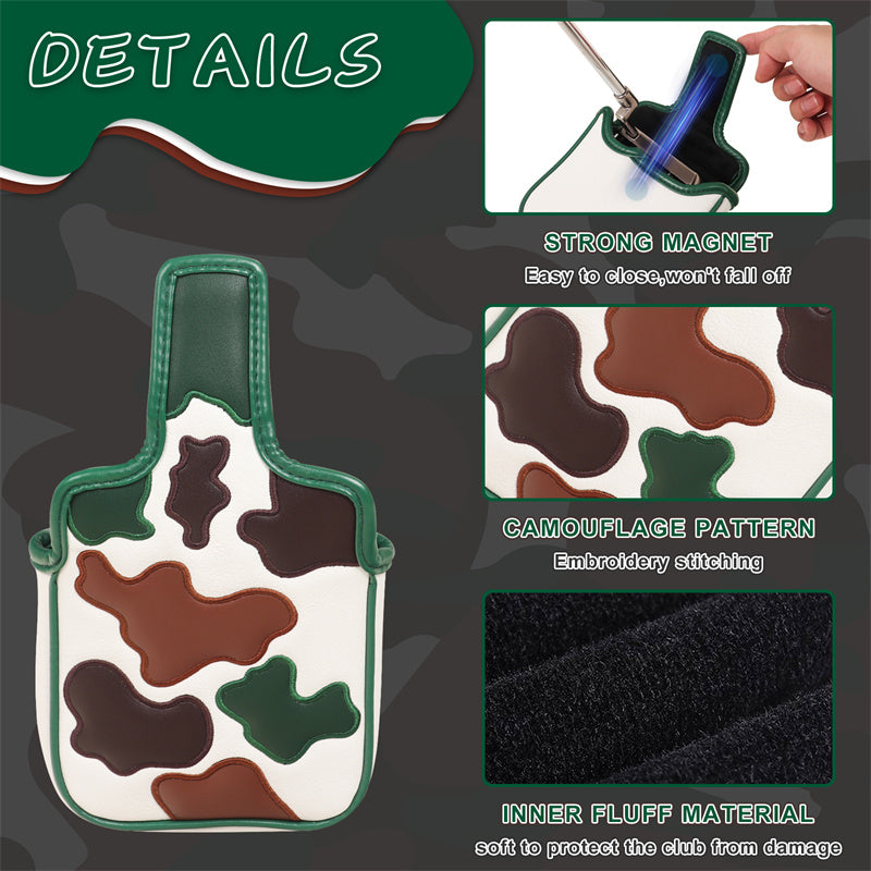 CAMO Square Mallet Putter Headcover With Magnetic Closure-CraftsmanGolf