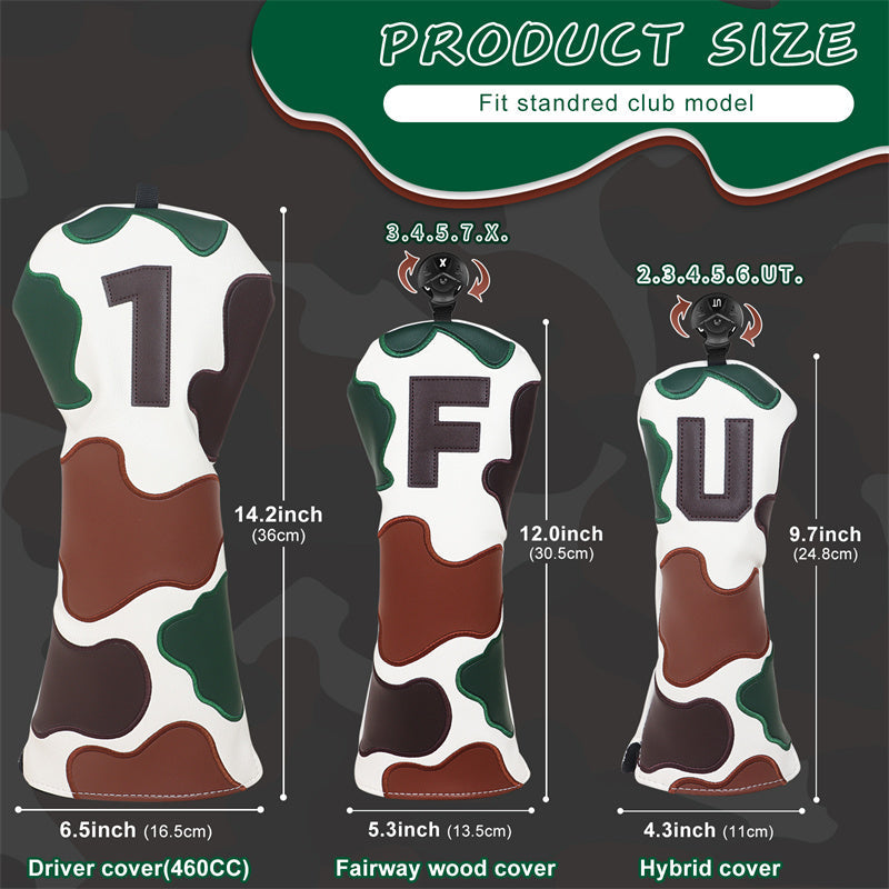 CAMO Golf Headcovers Set - Driver, Fairway wood, Hybrid/ Utility-CraftsmanGolf