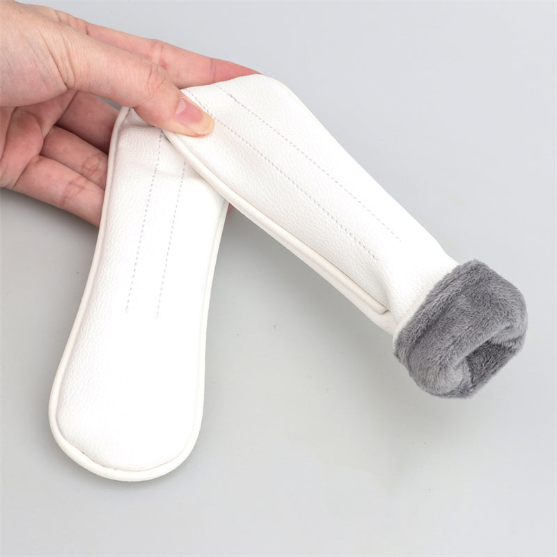 White Leather Alignment Stick Cover- Craftsman Golf