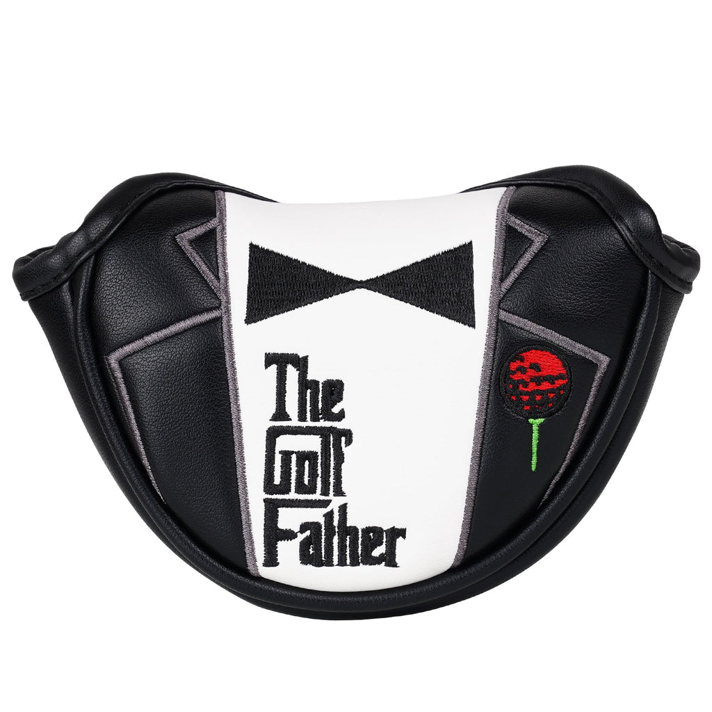Black and White Stitching Suit Bow Tie Golf Head Cover Set
