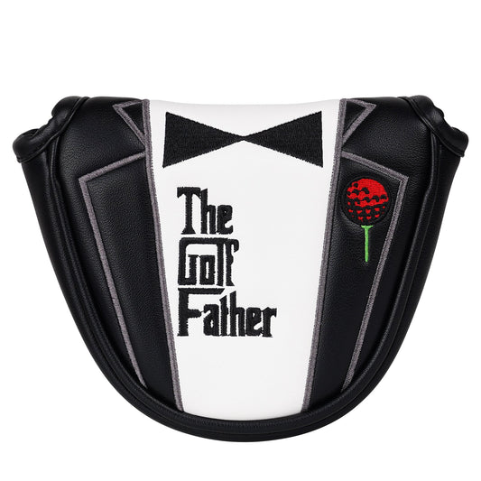 Black and White Stitching Suit Bow Tie Golf Head Cover Set