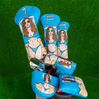 Blue Bikini Beauty Golf Head Cover Set