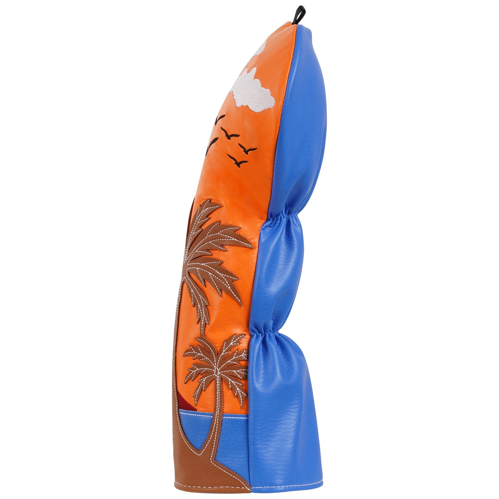 Orange Blue Splicing Coconut Tree Wooden Head Cover Set