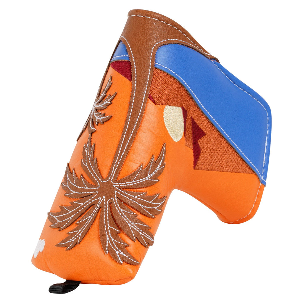 Orange Blue Splicing Coconut Tree Golf Head Cover Set