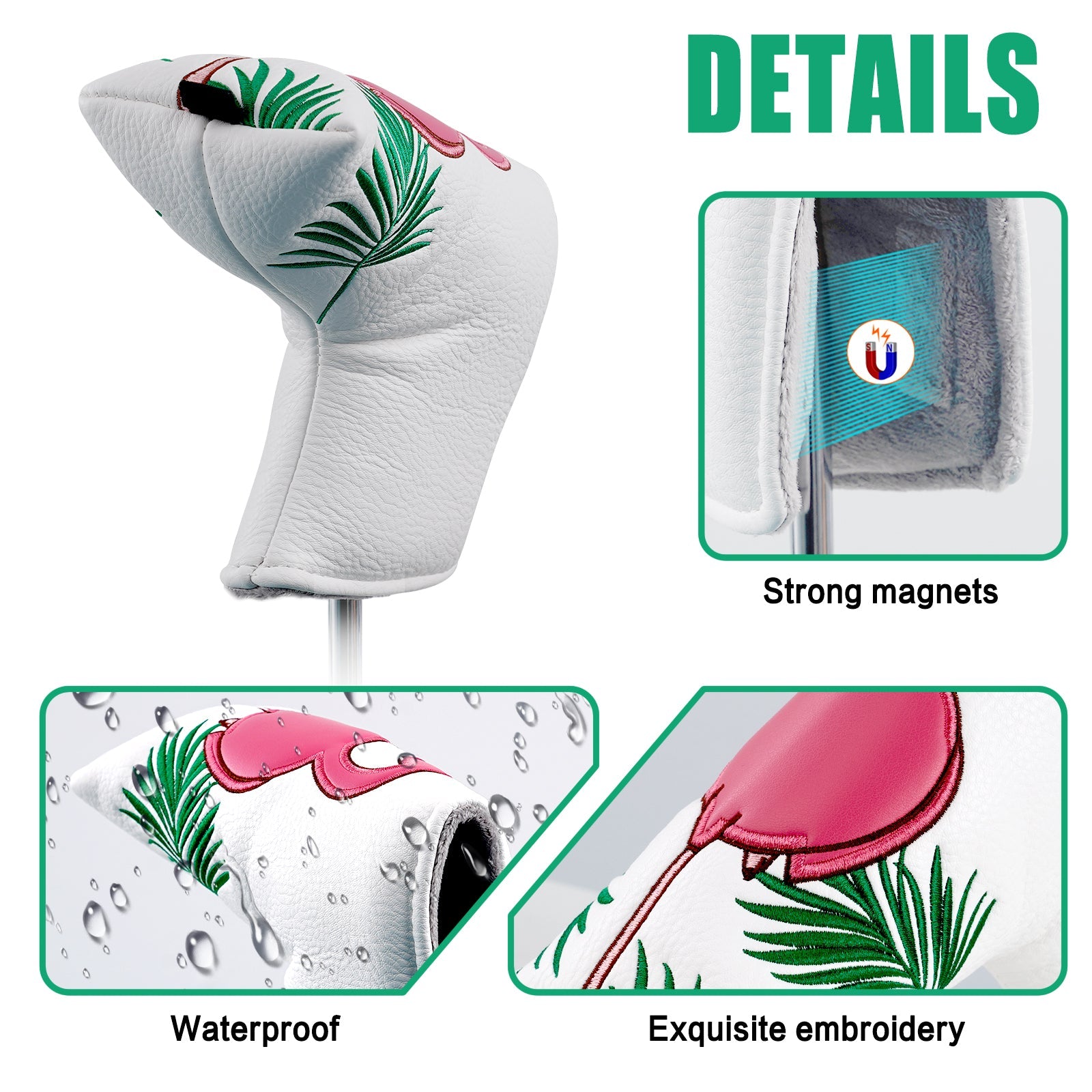 Pink Crane Blade Putter Head Cover Head Cover