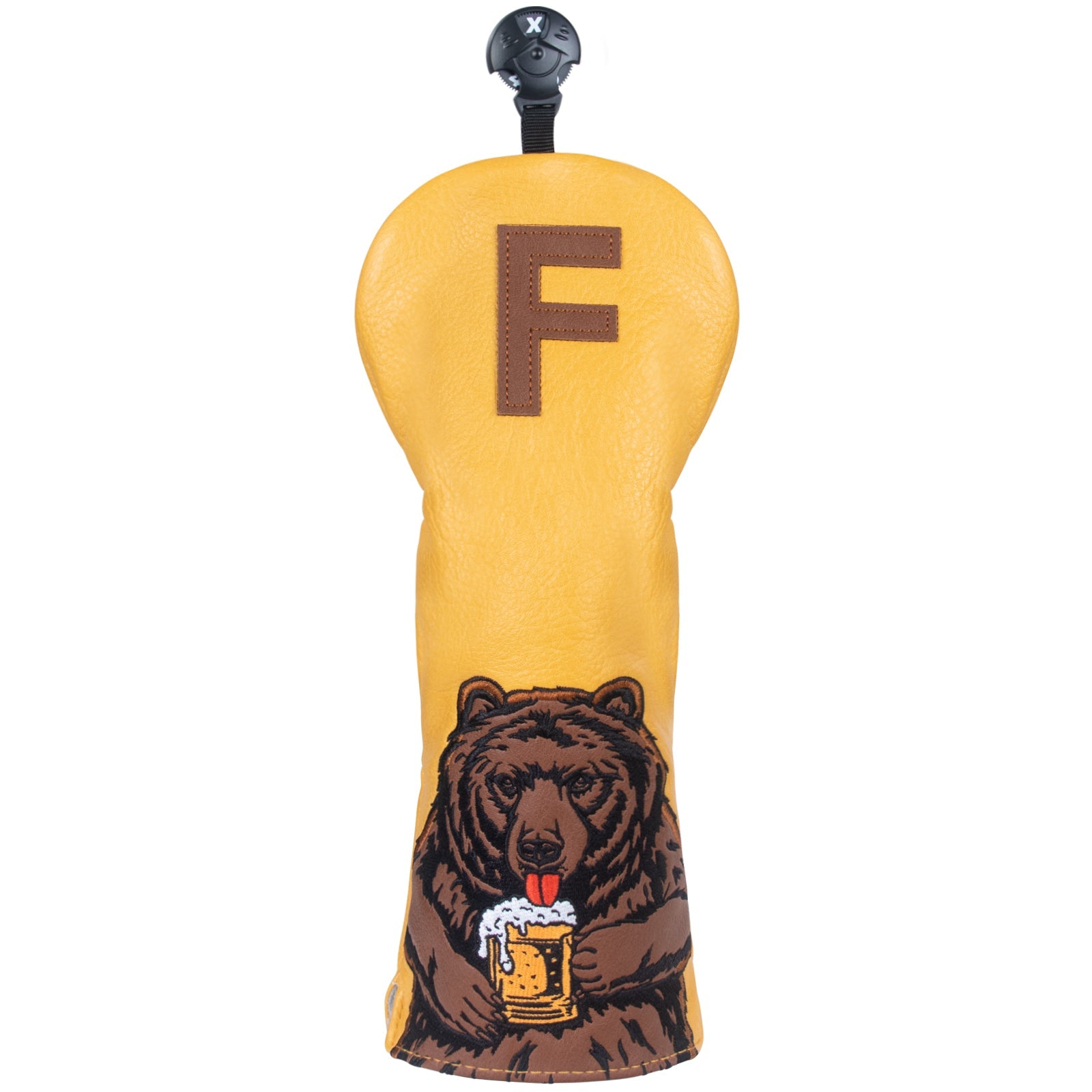 Dark Yellow Brown Bear Golf Headcover Set