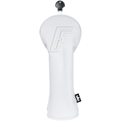 White 3D Embossed Leather Golf Headcovers