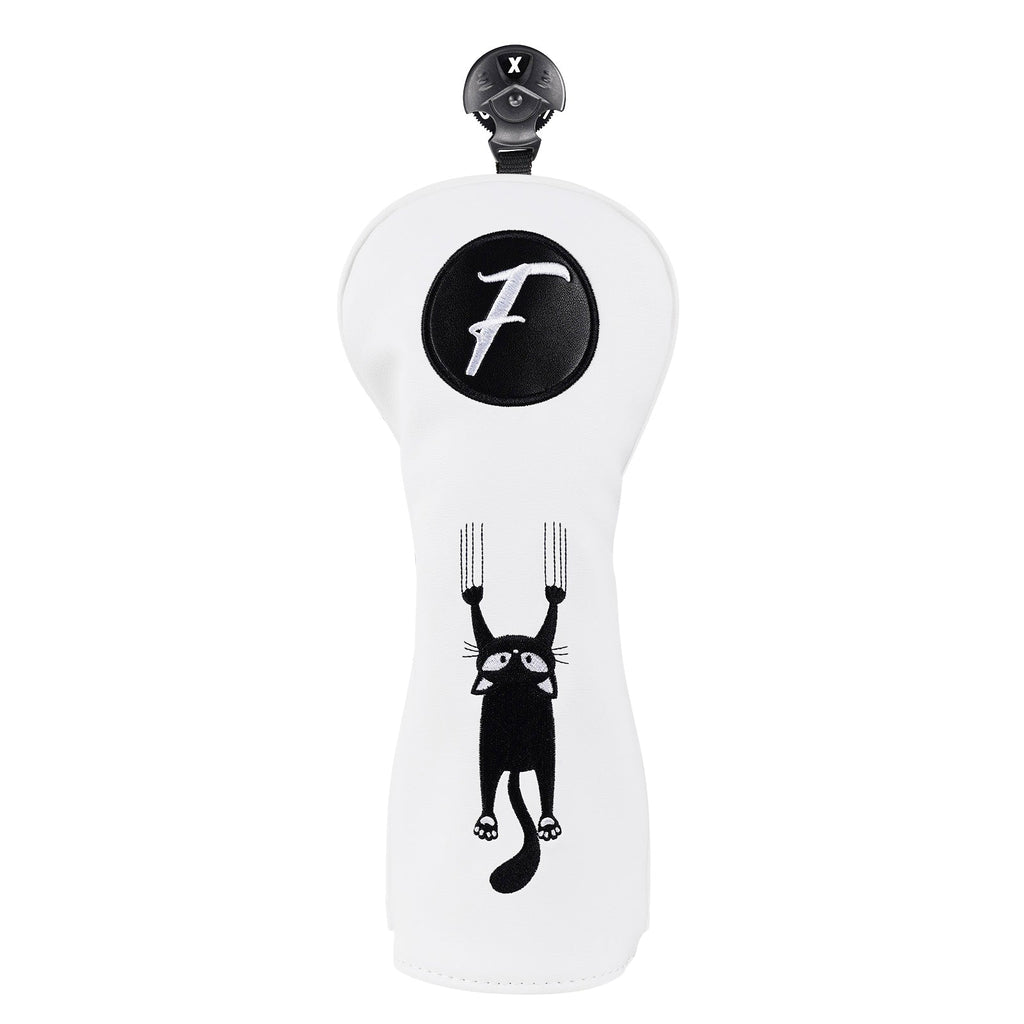 White Cat on the Wall Mallet Putter Driver Head Cover