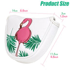 Flamingo White Golf Mallet Putter Head Cover