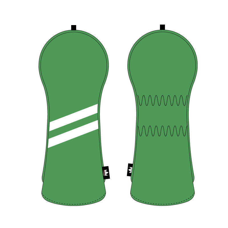 Personalized White Stripes Wood Head Cover With Your Logo And Name