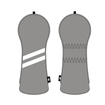 Personalized White Stripes Wood Head Cover With Your Logo And Name