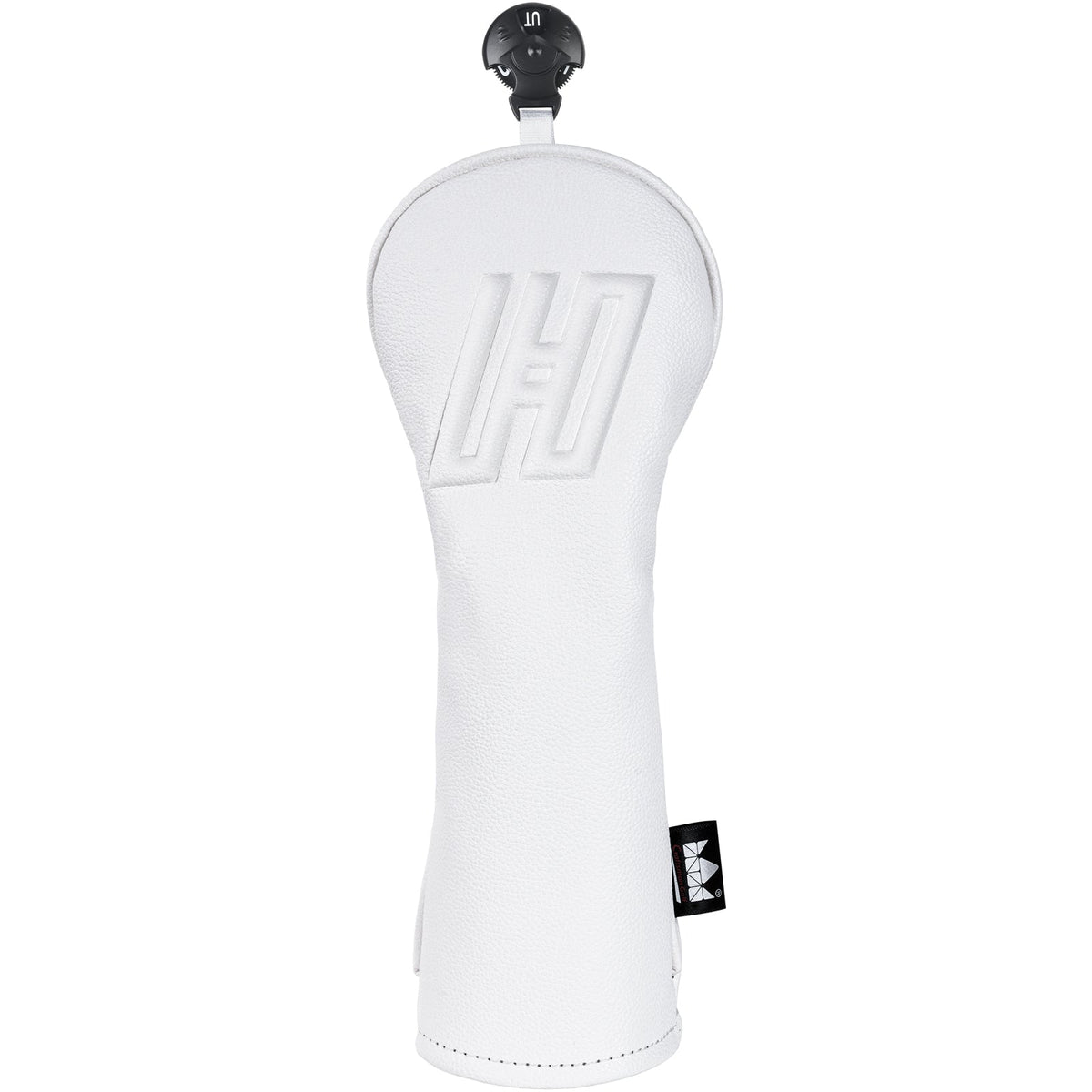 White 3D Embossed Leather Golf Head Covers