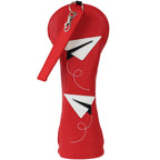 Red White Airplane Driver Head Cover Set