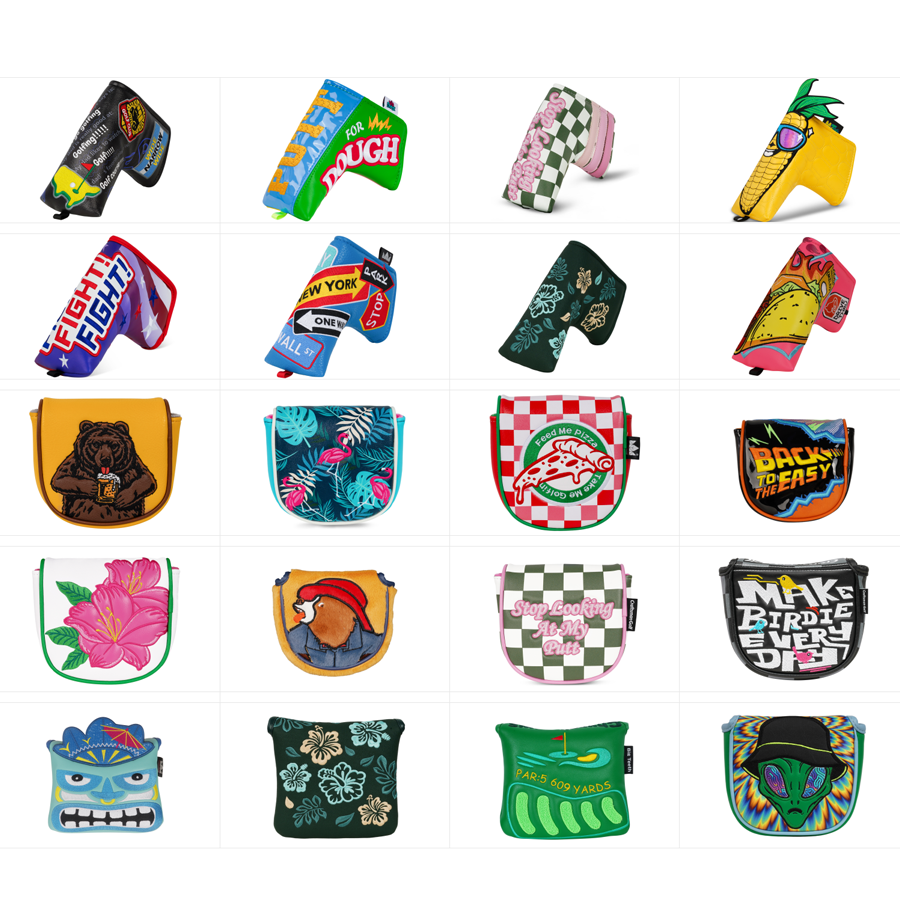 New Design Embroidery Pu Leather Headcover Custom