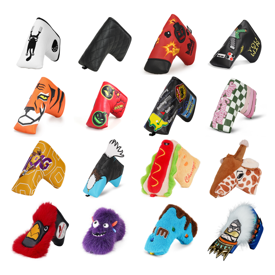 New Design Embroidery Pu Leather Headcover Custom