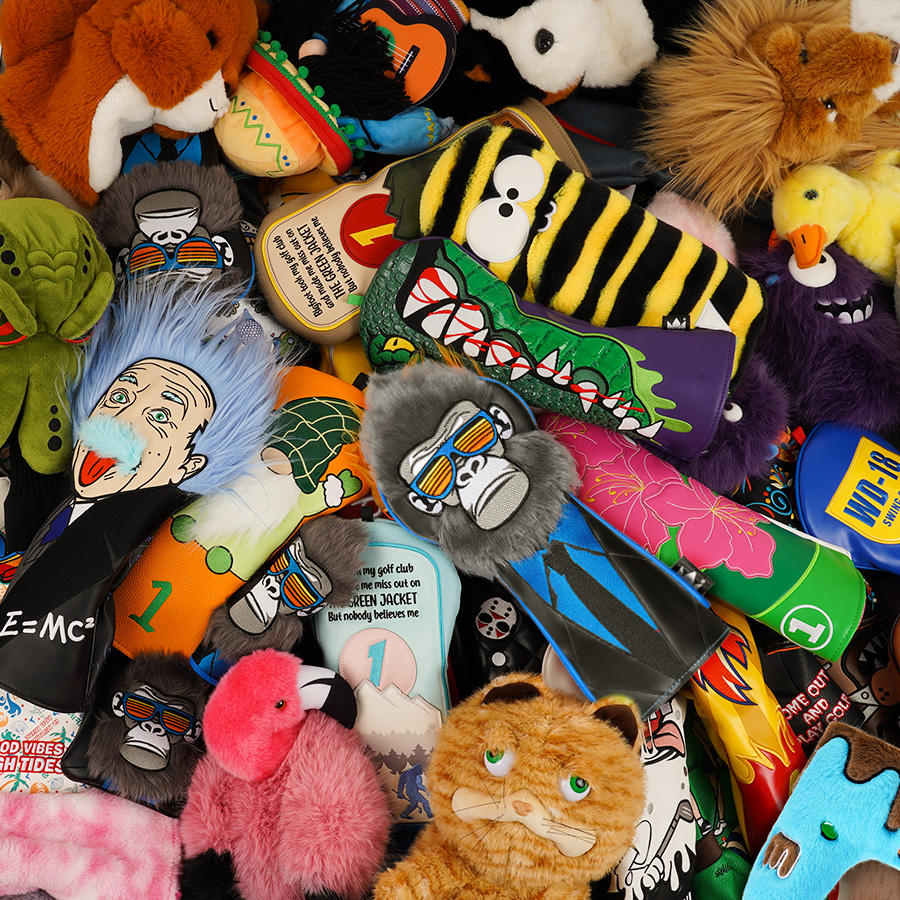 New Design Embroidery Pu Leather Headcover Custom