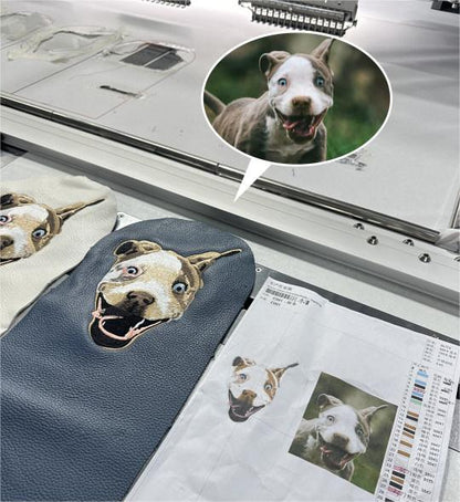 Custom Pet Portrait Embroidery Driver Head Cover