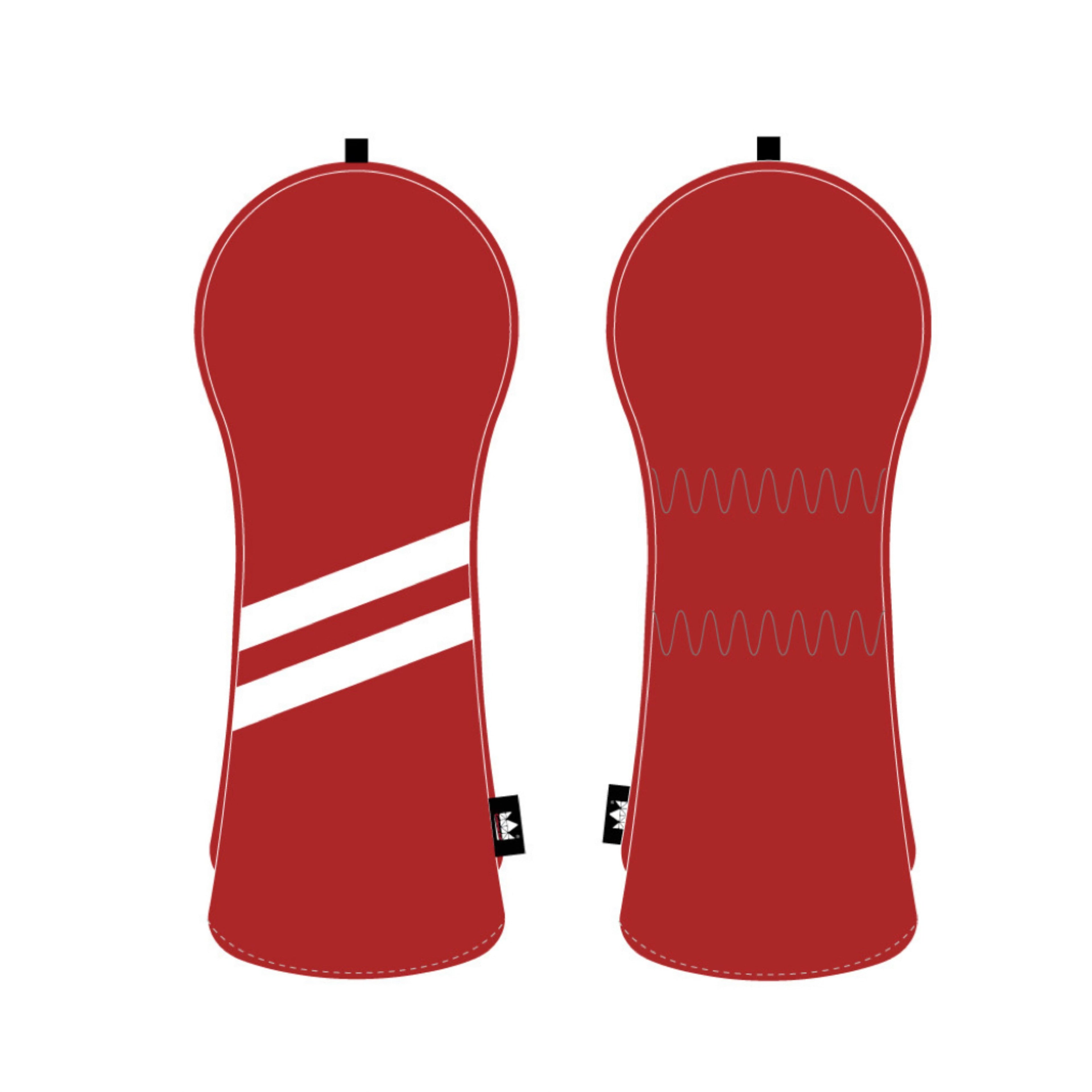 Personalized White Stripes Wood Head Cover With Your Logo And Name