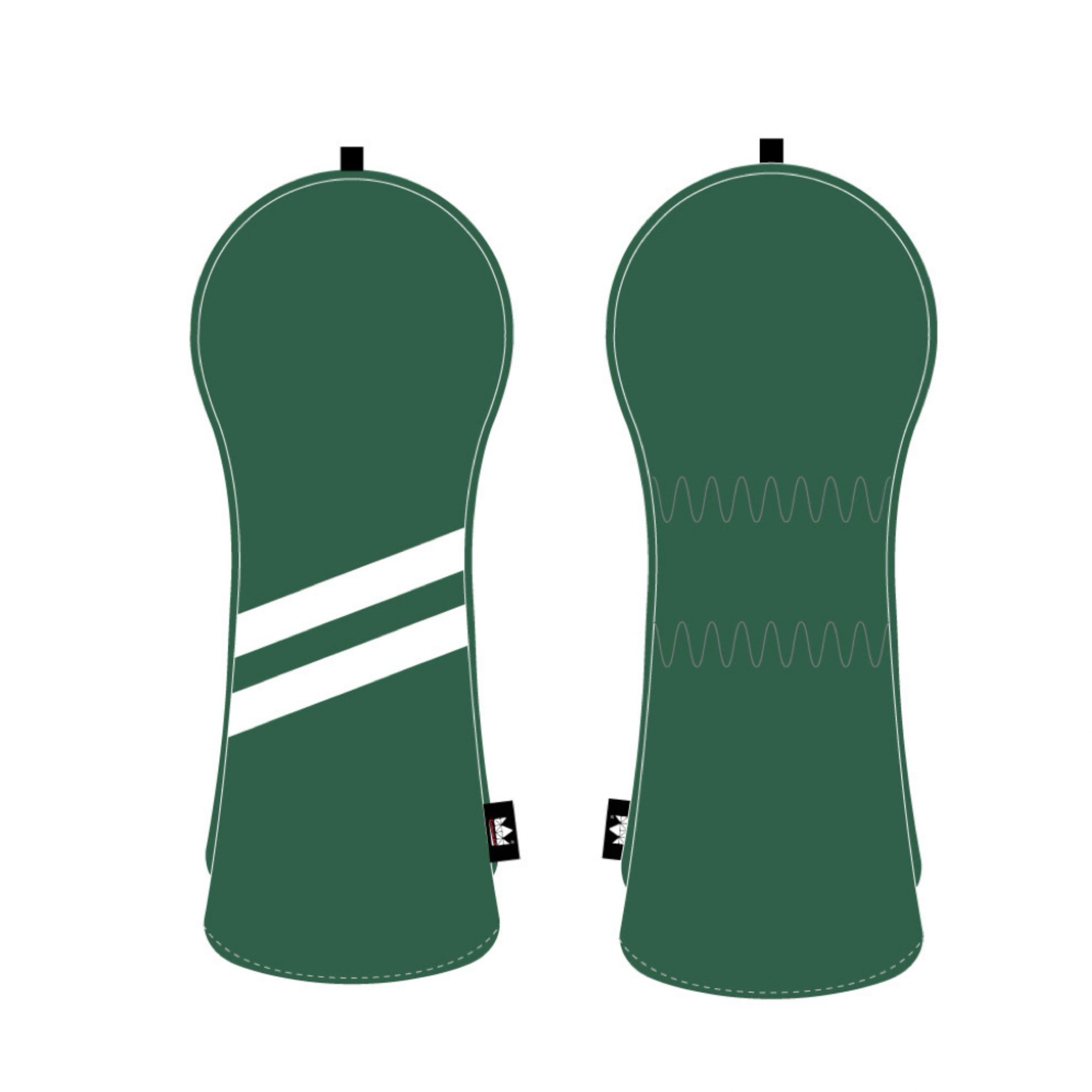 Personalized White Stripes Wood Head Cover With Your Logo And Name