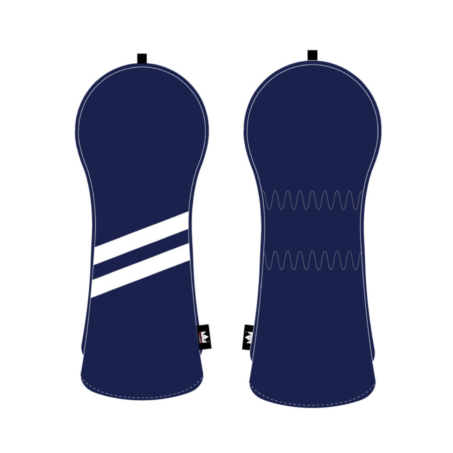 Personalized White Stripes Wood Head Cover With Your Logo And Name
