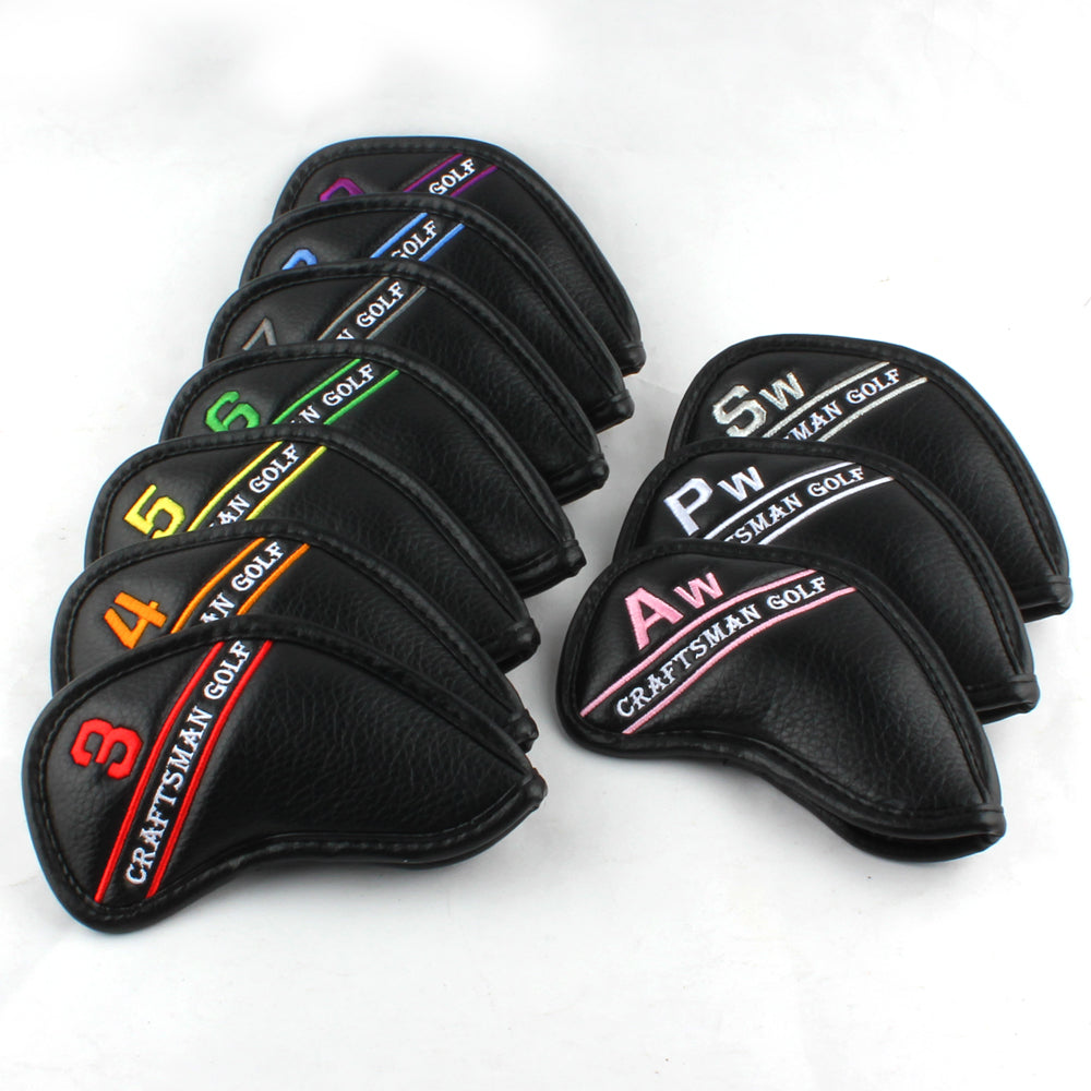 Colorful Embroidery Number Iron Head Cover Set