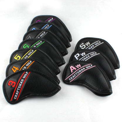 Colorful Embroidery Number Iron Head Cover Set