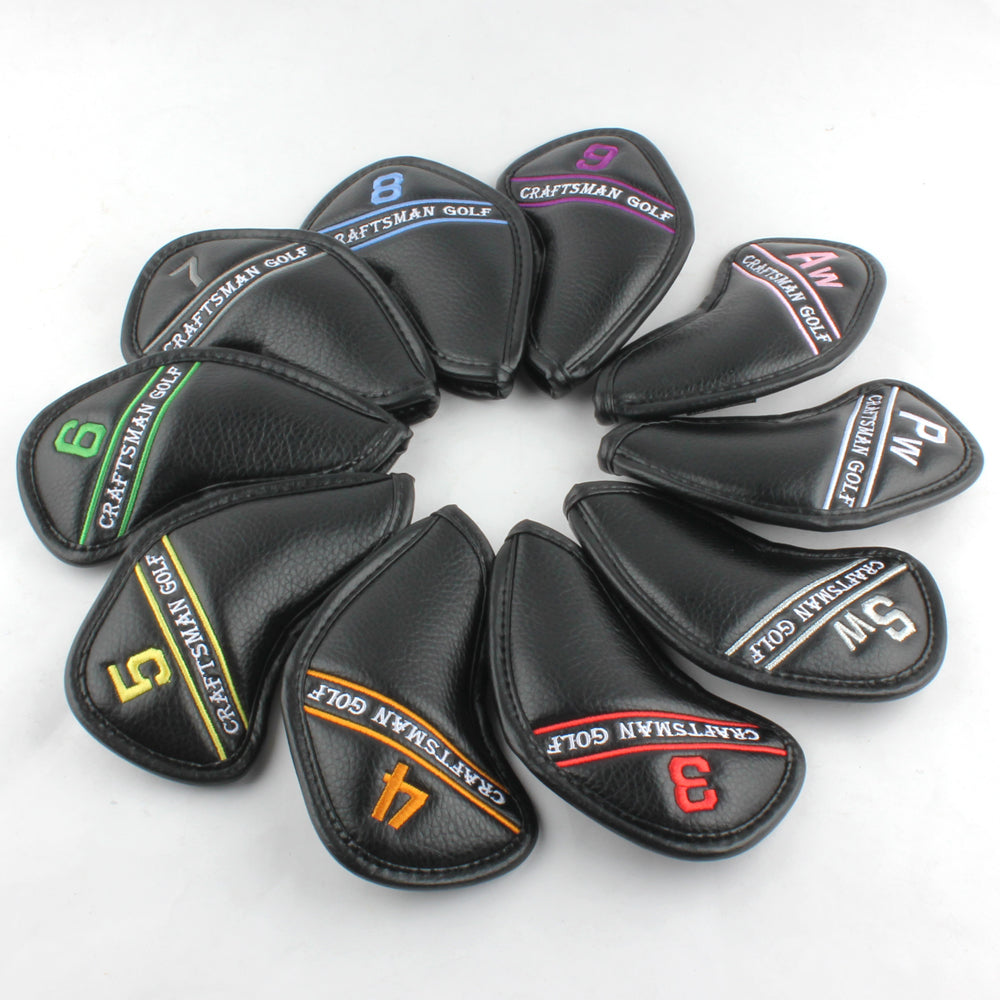 Colorful Embroidery Number Iron Head Cover Set