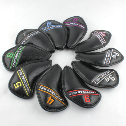 Colorful Embroidery Number Iron Head Cover Set