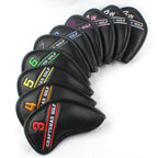 Colorful Embroidery Number Iron Headcover Set