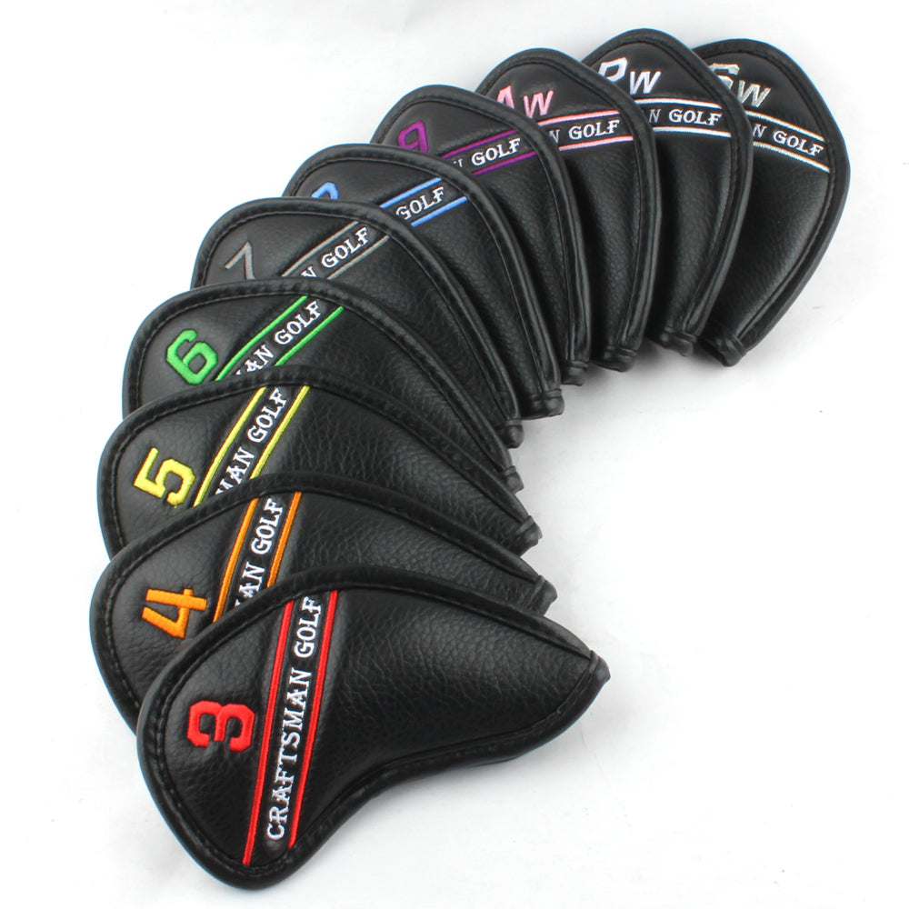 Colorful Embroidery Number Iron Head Cover Set
